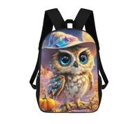sinyumoney Halloween Owl with Witch Hat Stampa Zaino Per Bambini, Borsa Scolastica Per Adulti E Bambini, Zaino Da Viaggio Per Tutti I Giorni 17inch
