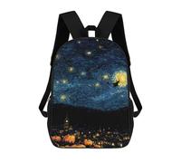 sinyumoney Halloween Starry Night Zaino Scolastico, Borsa Da Lavoro Resistente Per Laptop Per Ragazze E Adolescenti 17inch