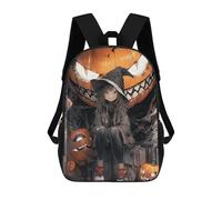 sinyumoney Halloween Witch with Jack-o'-Lanterns Zaino Scolastico Per Ragazze E Ragazzi, Zaini Di Grande Capacità, Zaini Leggeri Per Bambini E Studenti 17inch
