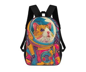 sinyumoney Hamster Astronaut Space Zaini Per Bambini Zaino Scolastico Borsa Scolastica Stampata in 3D Borsa Scolastica Per Ragazzi Studenti Delle Scuole Elementari E Medie 17inch