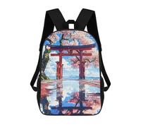 sinyumoney Hanami Harmony Zaini Per Bambini, Zaino Scolastico Alla Moda, Borsa Scolastica Stampata in 3D Per Ragazzi, Studenti Delle Scuole Elementari E Medie 17inch