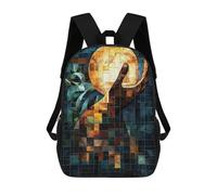 sinyumoney Hand of Light Stained Glass Surreal Artwork Zaino Per La Scuola Stampato in 3D Borsa Scolastica Per Ragazzi E Ragazze Zaino Per Bambini Zaino Da Viaggio 17inch