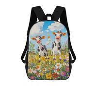 sinyumoney Happy Cows in A Meadow Zaino Scolastico Stampato in 3D, Borse Scolastiche Per Ragazzi E Ragazze, Zaino Per Laptop Per Bambini/studenti/adulti 17inch