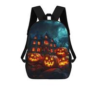 sinyumoney Haunted House Halloween Zaino Scolastico Alla Moda Per Studenti, Adatto A Ragazzi E Ragazze, Ideale Per Viaggi All'aperto E Attività Ricreative. 17inch
