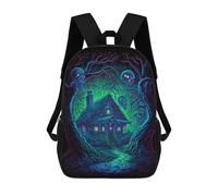 sinyumoney Haunted House in The Woods Zaino Scolastico, Zaino Per Libri, Zaini Per Bambini Stampati in 3D, Zaini Per Bambini, Zaini Scolastici Per Bambini, Zaini Da Viaggio 17inch