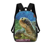 sinyumoney Hawksbill Turtle Zaini Per Bambini Zaino Scolastico Borsa Scolastica Stampata in 3D Borsa Scolastica Per Ragazzi Studenti Delle Scuole Elementari E Medie 17inch