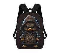 sinyumoney Hoodie Angry Duck Zaino Per La Scuola Stampato in 3D Borsa Scolastica Per Ragazzi E Ragazze Zaino Per Bambini Zaino Da Viaggio 17inch