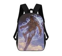 sinyumoney Horror Black Stork Zaino scolastico per adolescenti, stampa 3D, regolabile, con tasche alla moda, per bambini, ragazzi, ragazze, studenti e adolescenti, Adventure Galaxy, 17"