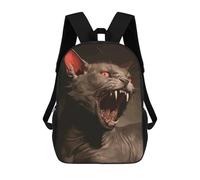 sinyumoney Horror Black Stork Zaino scolastico per adolescenti, stampa 3D, regolabile, con tasche alla moda, per bambini, ragazzi, ragazze, studenti e adolescenti, Black Horror, 17"