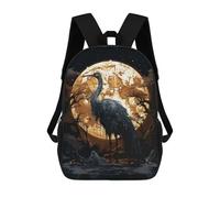 sinyumoney Horror Black Stork Zaino Scolastico Stampato in 3D, Borse Scolastiche Per Ragazzi E Ragazze, Zaino Per Laptop Per Bambini/studenti/adulti 17inch