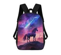 sinyumoney Horse In Space Animal Zaino Scolastico Per Bambini, Zaino Casual Da Viaggio Per Ragazzi E Ragazze, Zaino Da Giorno Di Grande Capacità 17inch