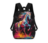 sinyumoney Horse Painting Zaini Casual Per Bambini, Borse Scolastiche Per Ragazzi E Ragazze, Zaini Per Libri, Zaini 17inch