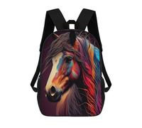 sinyumoney Horse Popart Zaini Per Bambini, Zaini Scolastici Personalizzati 3D Per Ragazzi E Ragazze, Zaini Scolastici Grandi, Zaini Casual Da Giorno 17inch