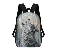 sinyumoney Howling Wolf Under The Moon Art Minimal Wild Animal Print Zaino Per Bambini Con Stampa 3D, Borsa Scolastica Per Ragazzi, Zainetto Casual, Borsa Divertente Per Bambini E Adolescenti 17inch