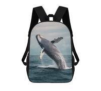 sinyumoney Humpback Whale Breaching Zaini Per Bambini, Zaini Scolastici, Borse Scolastiche Alla Moda Stampate in 3D Per Ragazzi, Studenti Delle Scuole Elementari E Medie 17inch