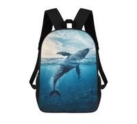 sinyumoney Humpback Whale Breaching Zaini Per Bambini Zaino Scolastico Borsa Scolastica Stampata in 3D Borsa Scolastica Per Ragazzi Studenti Delle Scuole Elementari E Medie 17inch