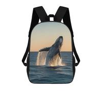 sinyumoney Humpback Whale Breaching Zaino Per Bambini, Borsa Scolastica Per Ragazzi E Adolescenti, Regalo, Zaino Da Viaggio, Zaino Scolastico, Borsa Per Libri 17inch