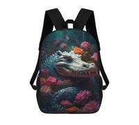 sinyumoney Humpback Whales Zaino Da Viaggio Impermeabile Per Laptop Per Uomini, Donne E Adolescenti, Aligatore Precious, 17"