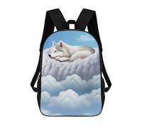 sinyumoney Husky Puppy Dreaming Zaino Scolastico Per Bambini Stampato in 3D, Zaini Da Viaggio Ad Alta Capacità, Borse Per Libri, Zaini Scolastici Per Bambini 17inch