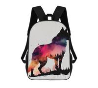 sinyumoney Husky Silhouette Zaino Scolastico Per Bambini, Stampato in 3D, Borsa Scolastica Alla Moda, Borsa Scolastica Casual Per Ragazzi, Studenti Delle Scuole Elementari E Medie 17inch