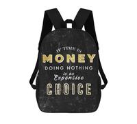 sinyumoney Hustle Definition - Zaino scolastico, professionale e resistente, ideale per il campeggio, le avventure all'aria aperta e i viaggi quotidiani, Stile: 8., 17"