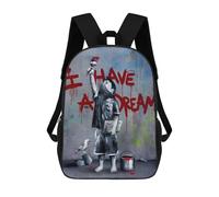 sinyumoney I Have A Dream Banksy Zaino Scolastico Alla Moda Per Studenti, Adatto A Ragazzi E Ragazze, Ideale Per Viaggi All'aperto E Attività Ricreative. 17inch
