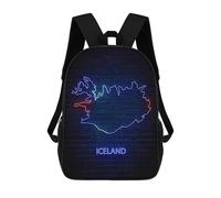 sinyumoney Iceland Zaini Per Bambini Zaino Scolastico Borsa Scolastica Stampata in 3D Borsa Scolastica Per Ragazzi Studenti Delle Scuole Elementari E Medie 17inch