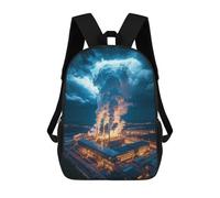 sinyumoney Industrial Pollution Clouds Zaino Scolastico Per Bambini, Zaino Casual Da Viaggio Per Ragazzi E Ragazze, Zaino Da Giorno Di Grande Capacità 17inch