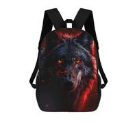 sinyumoney Inferno Eyes of The Wolf Zaino Per Bambini Zaino Scolastico Borsa Scolastica Borsa Scolastica Alla Moda Stampata in 3D Per Ragazzi Studenti Delle Scuole Elementari E Medie 17inch