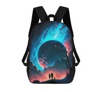 sinyumoney Infinite Viola Landscape Zaini Stampati 3D Zaino Scuola Per Bambini Zaino Casual Per Il Giorno Borsa Da Viaggio Casual Per Studenti Del College, Voyagers Of The Night, 17"