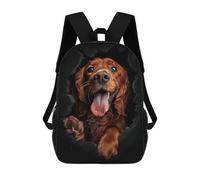 sinyumoney Irish Setter Zaino Scolastico Per Bambini, Stampato in 3D, Borsa Scolastica Alla Moda, Borsa Scolastica Casual Per Ragazzi, Studenti Delle Scuole Elementari E Medie 17inch