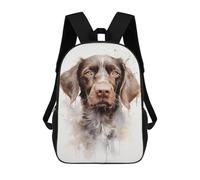 sinyumoney Irish Water Spaniel Dog Zaini Per Bambini Zaino Scuola Borsa Scuola Stampa 3D Per Ragazzi Studenti Di Scuola, Tedesco Wirehaired Dog, 17"