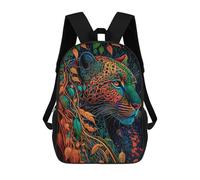 sinyumoney Jaguar in The Enchanted Forest -1 Zaino Scolastico Alla Moda Per Studenti, Adatto A Ragazzi E Ragazze, Ideale Per Viaggi All'aperto E Attività Ricreative. 17inch