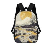 sinyumoney Japan Golden Landscape Zaini Casual Per Bambini, Borse Scolastiche Per Ragazzi E Ragazze, Zaini Per Libri, Zaini 17inch