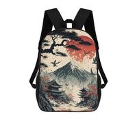 sinyumoney Japan Landscape Vintage Zaini, Zaino Per Bambini, Borsa Scolastica Per Studenti, Zaini Da Viaggio Stampati in 3D, Zaino Accessorio Moda, Zaini Impermeabili Per Bambini 17inch