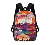 sinyumoney Japanese Abstract Colorful Zaino Scolastico Stampato in 3D, Borse Scolastiche Per Ragazzi E Ragazze, Zaino Per Laptop Per Bambini/studenti/adulti 17inch