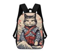 sinyumoney Japanese Cat 8 Zaino Scolastico Per Bambini Stampato in 3D, Zaini Da Viaggio Ad Alta Capacità, Borse Per Libri, Zaini Scolastici Per Bambini 17inch