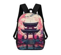 sinyumoney Japanese Gate Anime Zaino Scolastico Stampato in 3D Per Bambini, Zaino Scolastico Casual Alla Moda Per Bambini Studenti 17inch