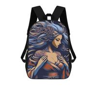 sinyumoney Japanese Geisha Illustration Zaini Per Bambini, Zaini Scolastici Personalizzati 3D Per Ragazzi E Ragazze, Zaini Scolastici Grandi, Zaini Casual Da Giorno 17inch