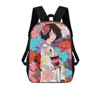 sinyumoney Japanese Kimono Anime Girl Zaini Casual Per Bambini, Borse Scolastiche Per Ragazzi E Ragazze, Zaini Per Libri, Zaini 17inch