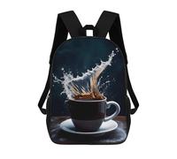 sinyumoney Japanese Landscape Zaino scolastico per bambini, borsa scolastica stampata 3D, borsa da scuola alla moda per ragazzi, studenti elementari e college, marrone, 17"