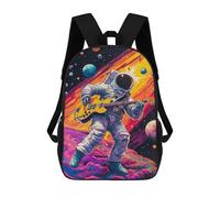 sinyumoney Japanese Landscape Zaino scolastico per bambini, borsa scolastica stampata 3D, borsa da scuola alla moda per ragazzi, studenti elementari e college, Astronaut Playing Guit, 17"