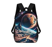 sinyumoney Japanese Landscape Zaino scolastico per bambini, borsa scolastica stampata 3D, borsa da scuola alla moda per ragazzi, studenti elementari e college, The Red Planet, 17"