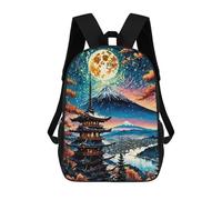 sinyumoney Japanese Landscape Zaino Scolastico Per Bambini, Zaino Casual Da Viaggio Per Ragazzi E Ragazze, Zaino Da Giorno Di Grande Capacità 17inch