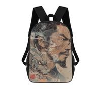 sinyumoney Japanese Man Dragon Zaino Scolastico Alla Moda Per Studenti, Adatto A Ragazzi E Ragazze, Ideale Per Viaggi All'aperto E Attività Ricreative. 17inch