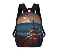 sinyumoney Japanese Night 09 Zaini Stampati in 3D Per Bambini, Zaini Scolastici, Borse Scolastiche, Zaini Alla Moda Per Ragazzi, Studenti Delle Scuole Elementari E Medie 17inch