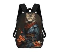 sinyumoney Japanese Noble Cat Zaino Scolastico Alla Moda Per Studenti, Adatto A Ragazzi E Ragazze, Ideale Per Viaggi All'aperto E Attività Ricreative. 17inch