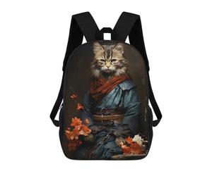 sinyumoney Japanese Noble Cat Zaino Scolastico Alla Moda Per Studenti, Adatto A Ragazzi E Ragazze, Ideale Per Viaggi All'aperto E Attività Ricreative. 17inch