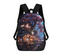 sinyumoney Japanese Sakura Market Art Zaino Per Bambini Zaino Divertente E Alla Moda Borsa Per Libri Per Ragazzi E Adolescenti Borse Scolastiche Stampate in 3D Per Ragazzi 17inch