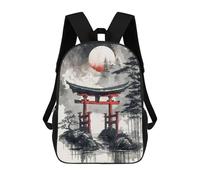sinyumoney Japanese Torii Gate InkZaino Scolastico Per Bambini, Zaini Stampati in 3D, Zaini Alla Moda Per La Scuola Elementare E Media Per Ragazzi. 17inch